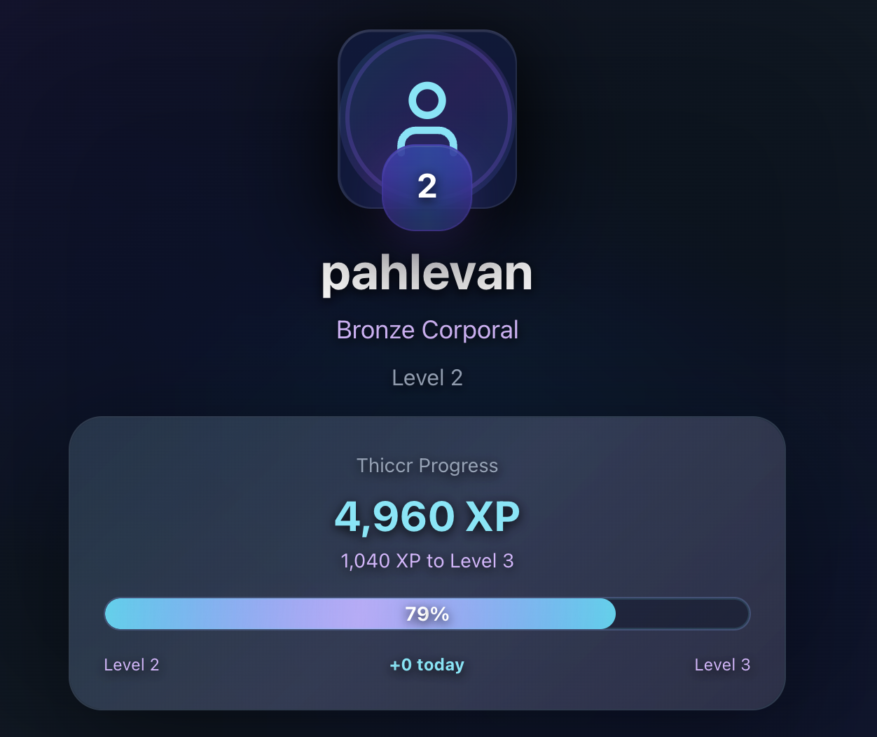 Earn XP and Level Up